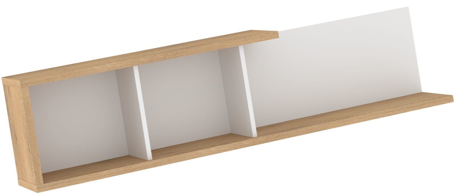HYBRID 13 furniture wall shelf for living room, cremona oak white colorHYBRID - Image 3