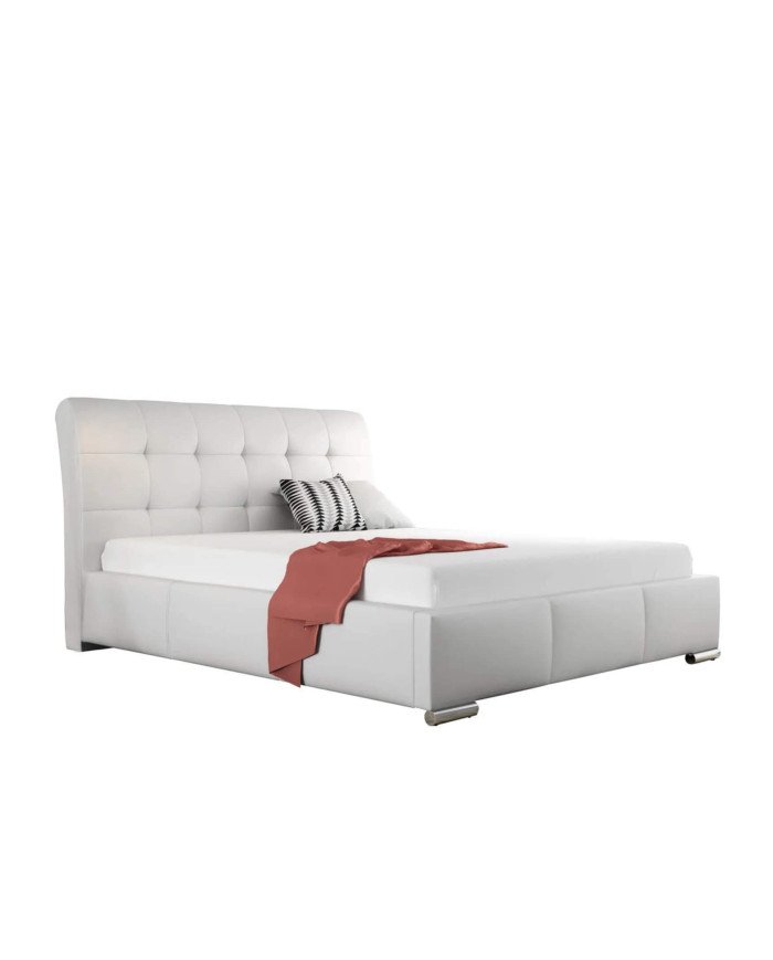 Amber upholstered beds 120x200, lifting lever, frame, container - Image 2