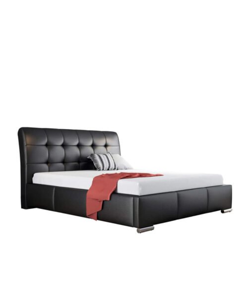 Amber upholstered beds 120×200, lifting lever, frame, container