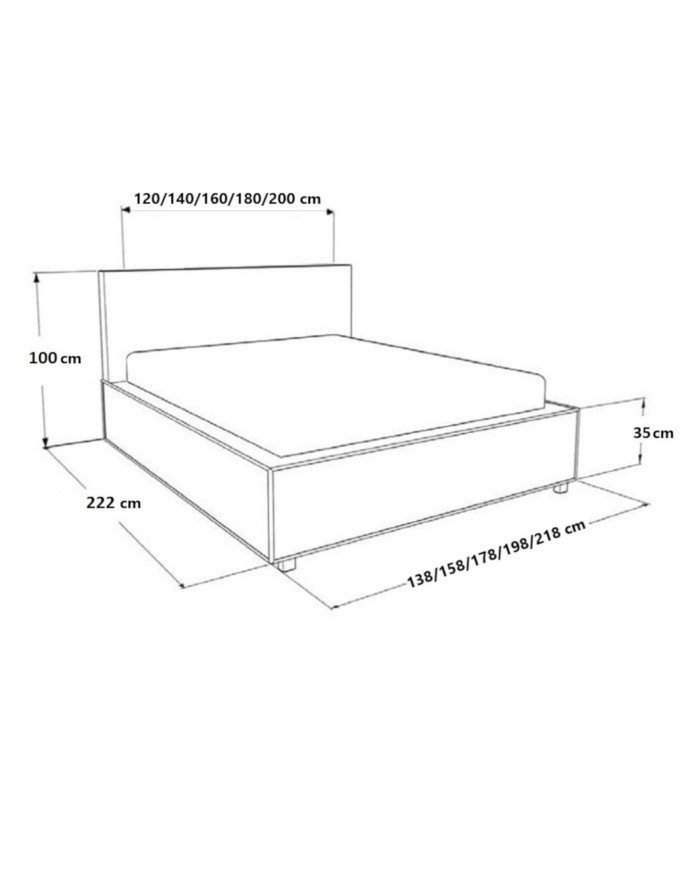 Apollo soft beds 200x200, with lifting mechanism, frame, container - Image 4