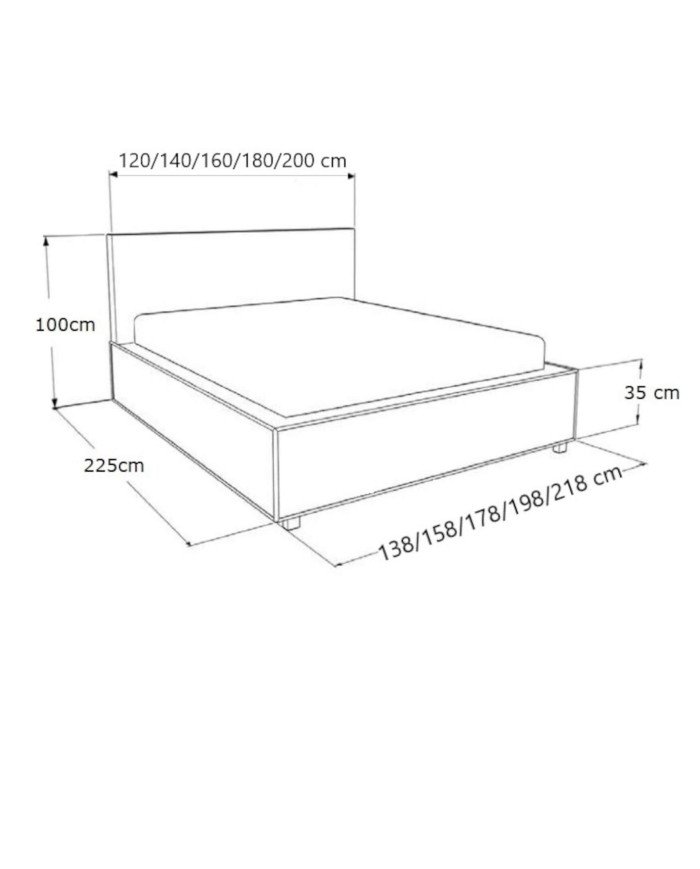 Febo soft beds 180x200, lifting lever, frame, container - Image 7