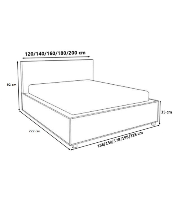 "Life" soft beds 160x200, with lifting mechanism, frame, container - Image 7