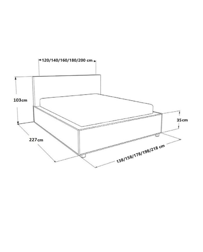 Milano soft beds 120x200, with lifting mechanism, frame, container - Image 6