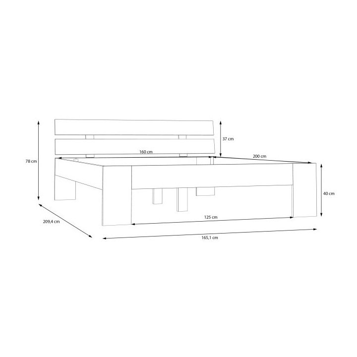 Bed 160 Ingalill DRFL1162-U60 Forte - Image 4