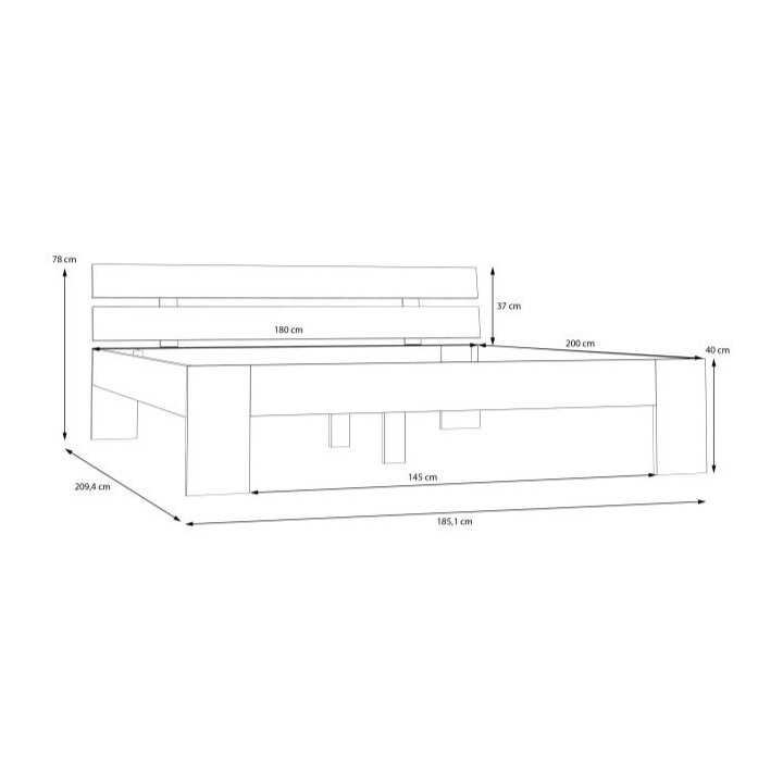 Bed 180 Ingalill DRFL1182-U60 Forte - Image 4