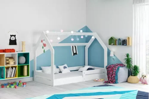Single children’s bed HOUSE 1 80×160, white