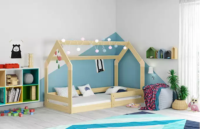 Single children's bed HOUSE 1 80x160, pine - Image 4