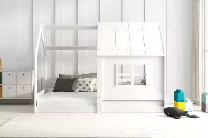 Children's bed with canopy, white, 80x160 - Image 5