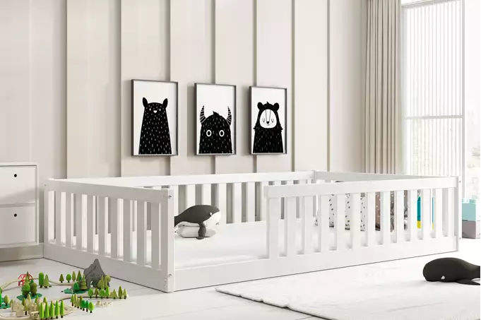 Bella Sima single children's bed 120x200, white
