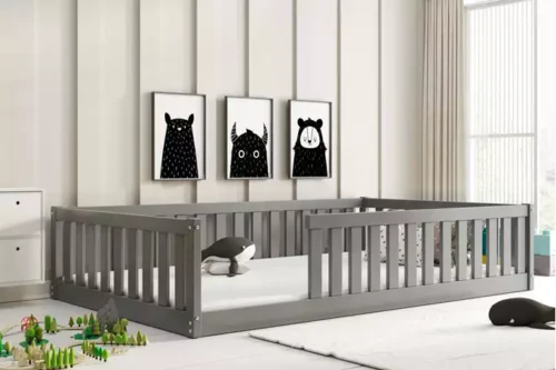 Bella Sima single children’s bed 120×200, graphite color
