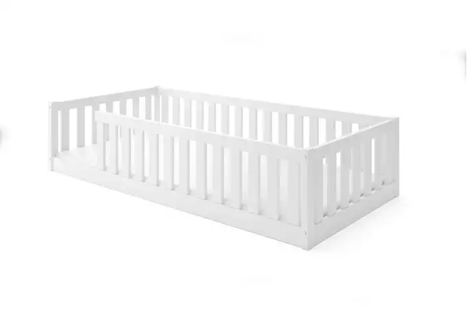 Bella Sima single children's bed 80x160 with mattress, white - Image 2