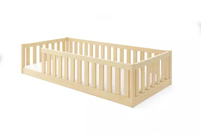 Bella Sima single children's bed 80x160 with mattress, pine - Image 2