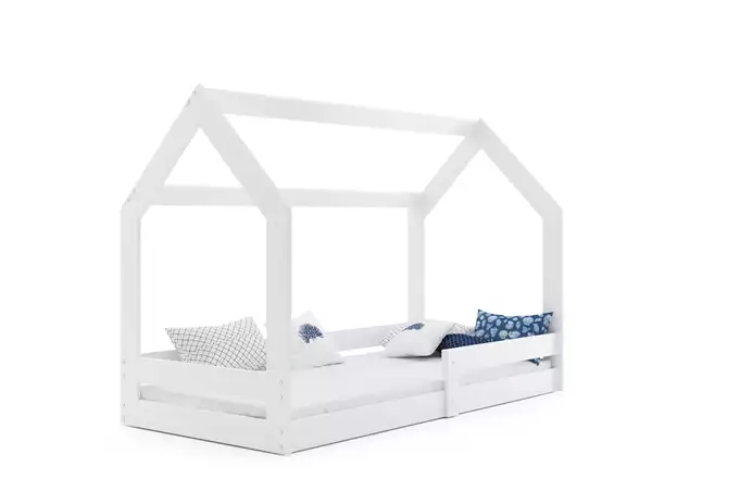 Single children's bed DOMEK 1 80x160 with mattress, white - Image 4