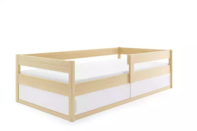 HUGO single children's bed 80x160 with storage box, pine - Image 3