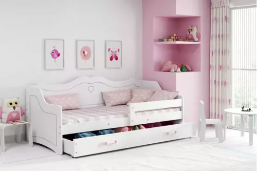 Julia single children’s bed 80×160 with drawer, white