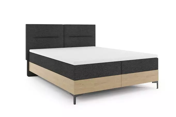 Continental bed 140x200 with storage box and imperial oak mattresses - Image 3