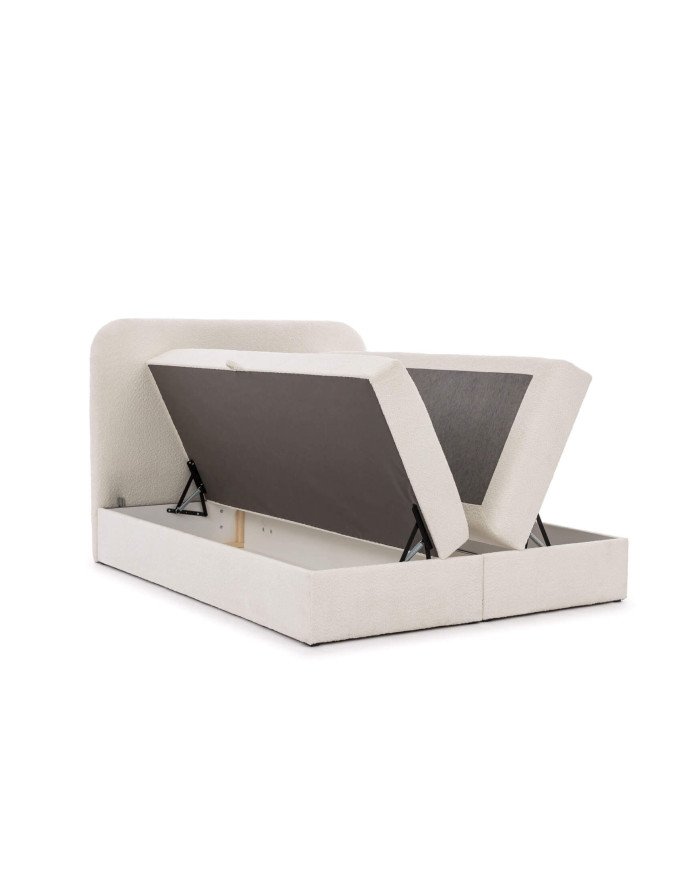 Alba continental bed 140x200, upholstered, mattresses, mattress with cover, container - Image 2