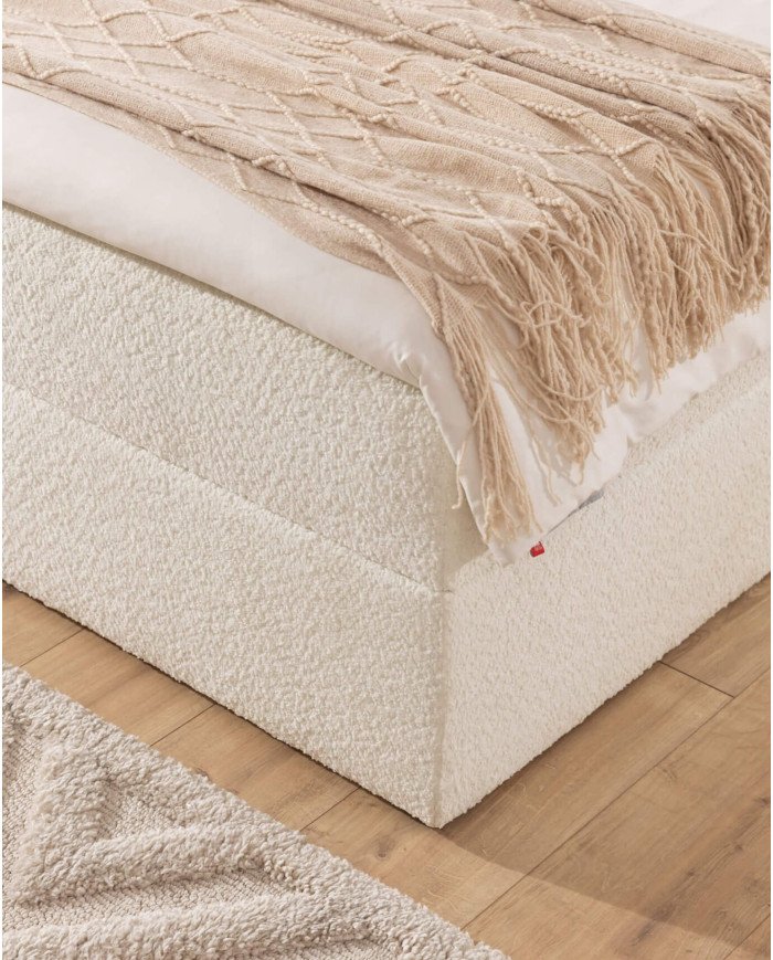 Alba continental bed 140x200, upholstered, mattresses, mattress with cover, container - Image 4