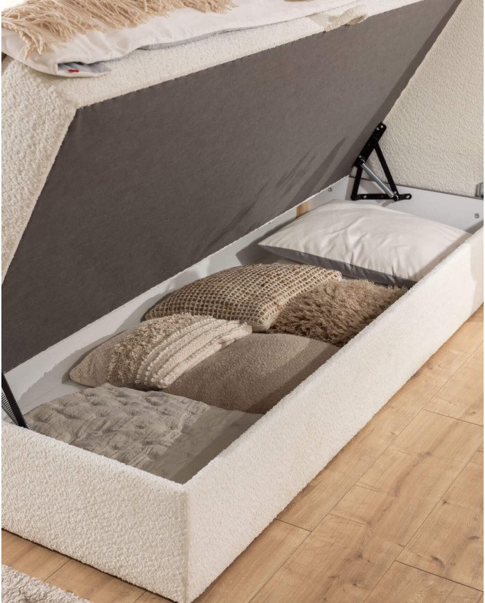Alba continental bed 140x200, upholstered, mattresses, mattress with cover, container - Image 6