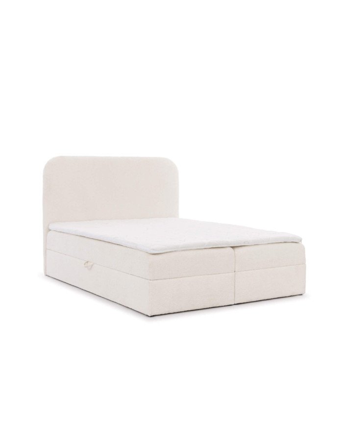 Alba continental bed 140x200, upholstered, mattresses, mattress with cover, container