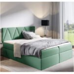 Aldo continental bed 140x200, upholstered, mattresses, mattress with cover, container