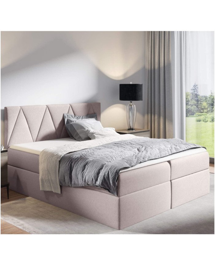Aldo continental bed 160x200, upholstered, mattresses, mattress with cover, container - Image 2