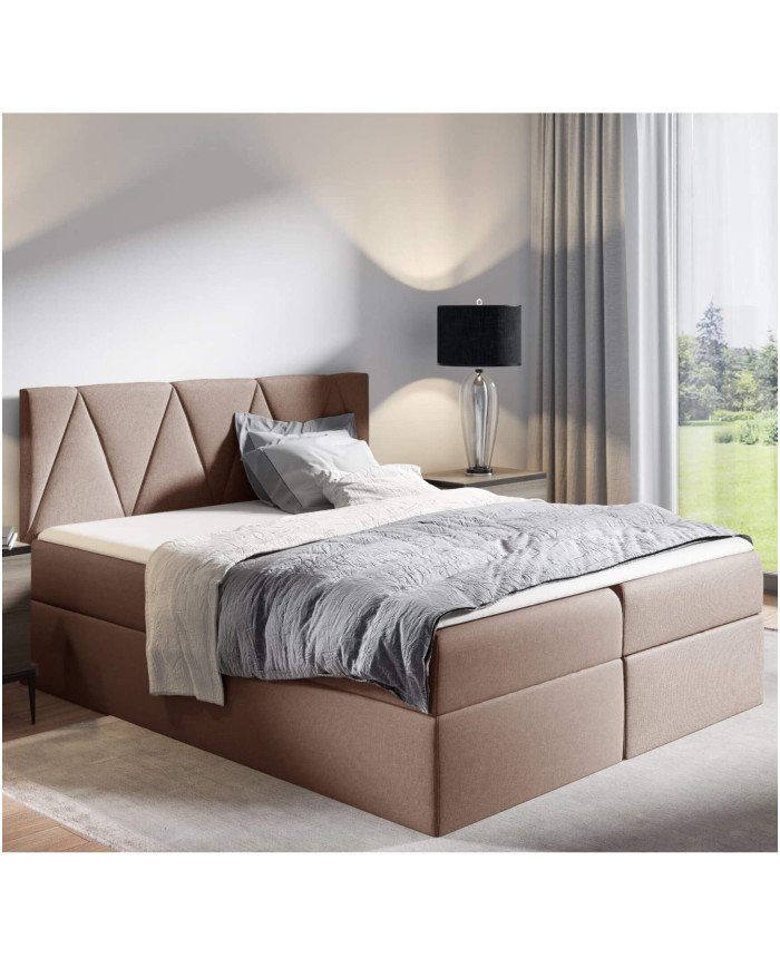 Aldo continental bed 160x200, upholstered, mattresses, mattress with cover, container - Image 4