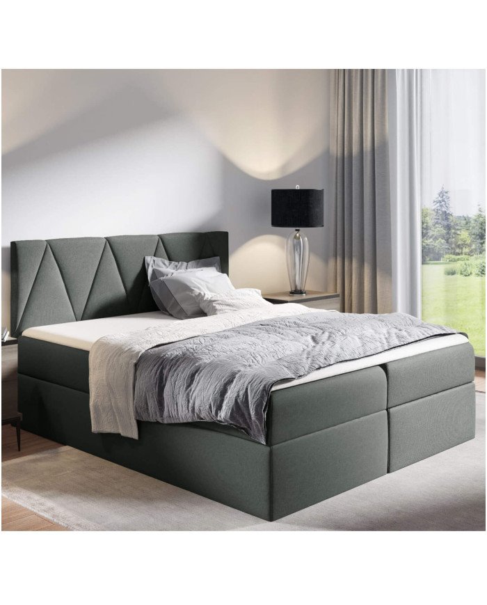 Aldo continental bed 160x200, upholstered, mattresses, mattress with cover, container - Image 5