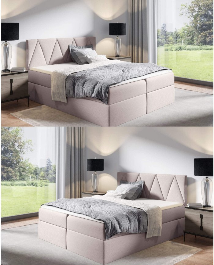 Aldo continental bed 160x200, upholstered, mattresses, mattress with cover, container - Image 6