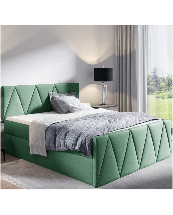 Aldo Lux continental bed 200x200, upholstered, mattresses, mattress with cover, container - Image 2
