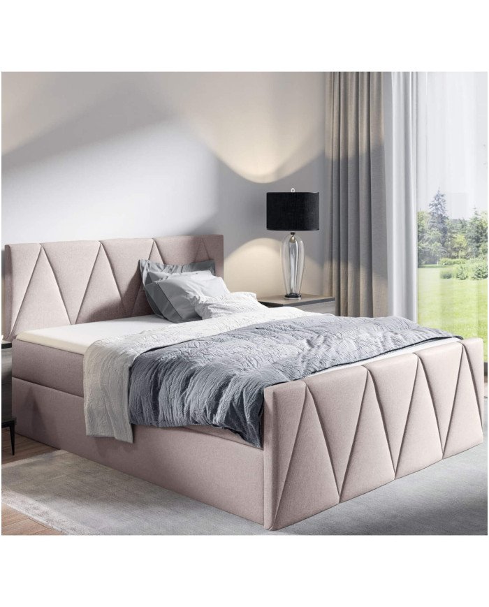 Aldo Lux continental bed 200x200, upholstered, mattresses, mattress with cover, container - Image 3
