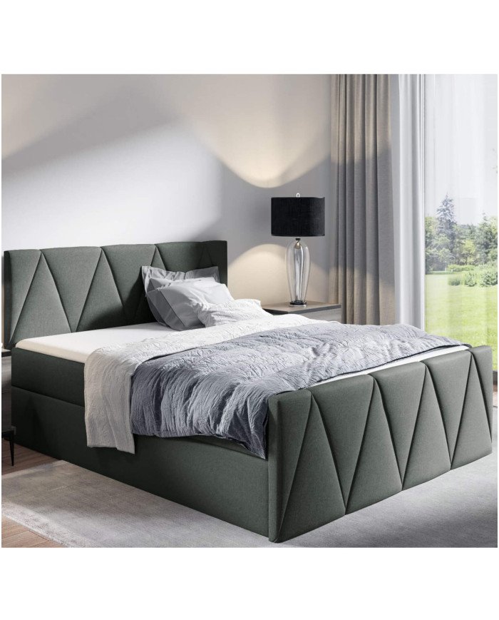 Aldo Lux continental bed 200x200, upholstered, mattresses, mattress with cover, container - Image 4