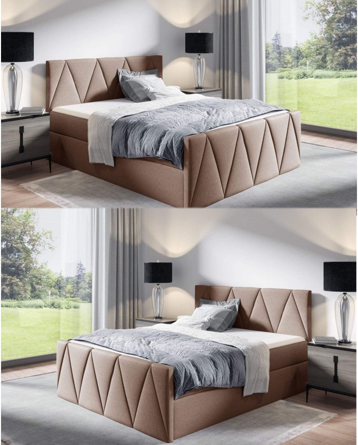 Aldo Lux continental bed 200x200, upholstered, mattresses, mattress with cover, container - Image 5