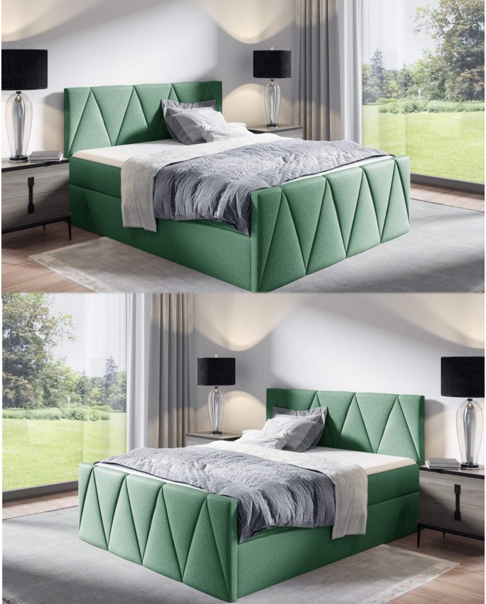 Aldo Lux continental bed 200x200, upholstered, mattresses, mattress with cover, container - Image 6