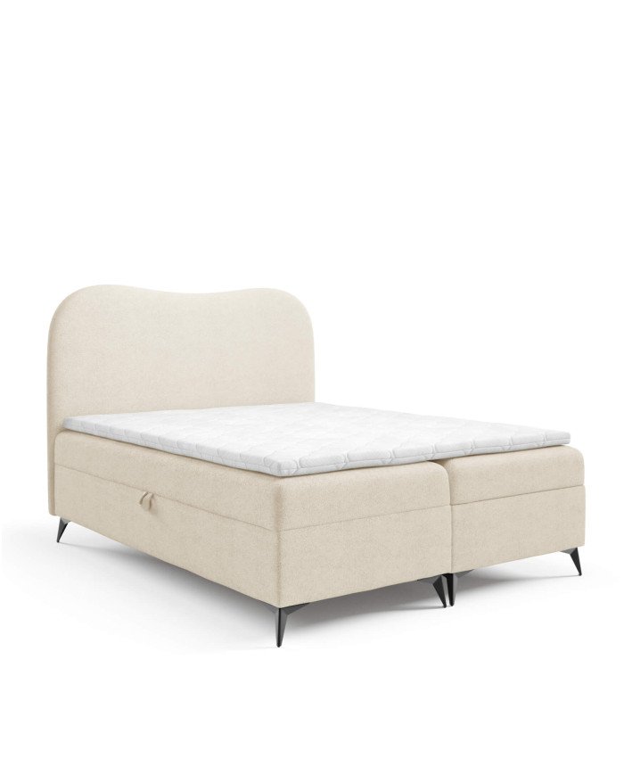 Ambra continental bed 120x200, upholstered, mattresses, mattress with cover, container - Image 3