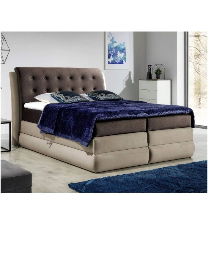 Arte continental bed 140x200, upholstered, mattresses, mattress with cover, container - Image 3