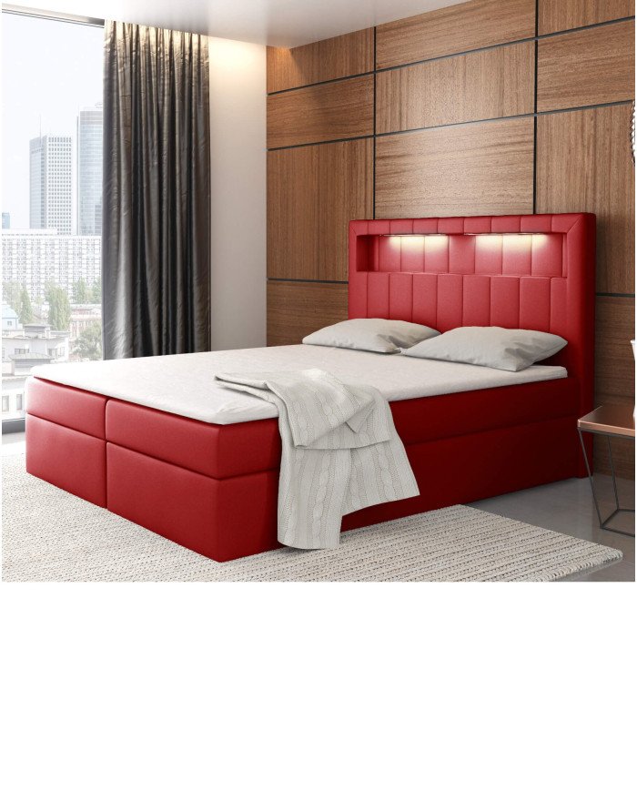 Aspen continental bed 140x200, upholstered, mattress, mattress cover, container - Image 4