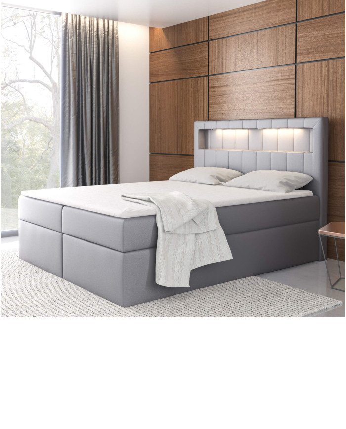 Aspen continental bed 140x200, upholstered, mattress, mattress cover, container