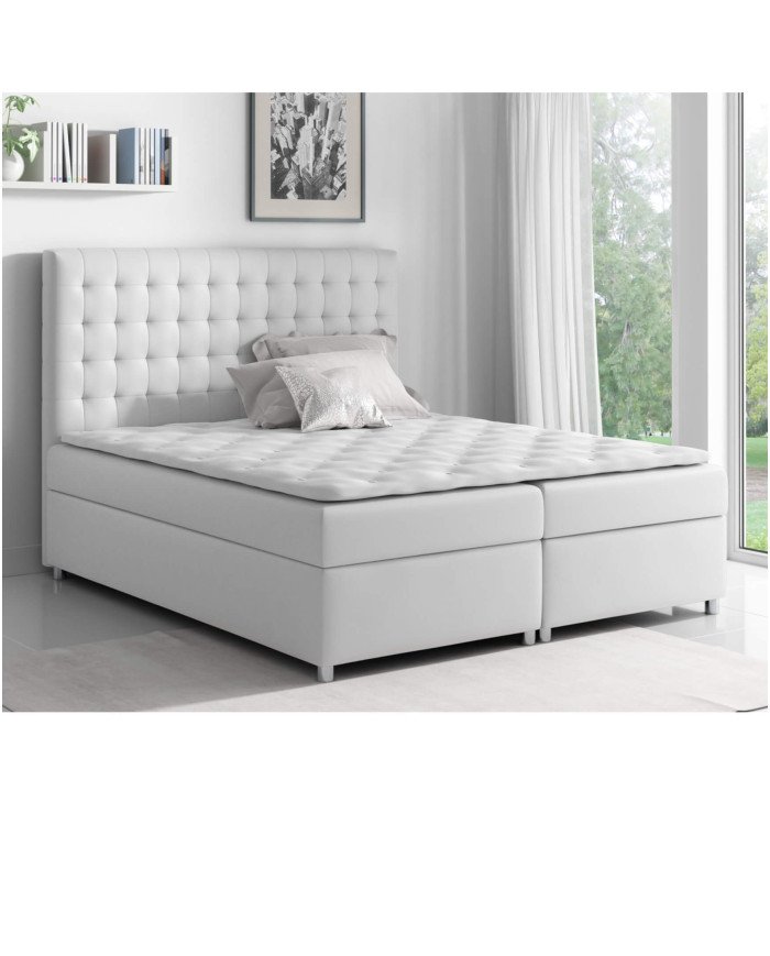 Asti continental bed 180x200, upholstered, mattress, mattress cover, container - Image 2
