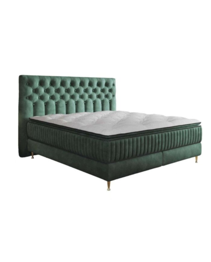 Astoria continental bed, 160x200 cm, upholstered, with pocket and Bonnell spring mattress Gr1