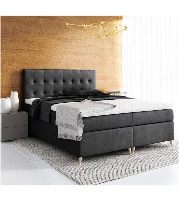Avanti continental bed 120x200, upholstered, mattress, mattress cover, container - Image 4