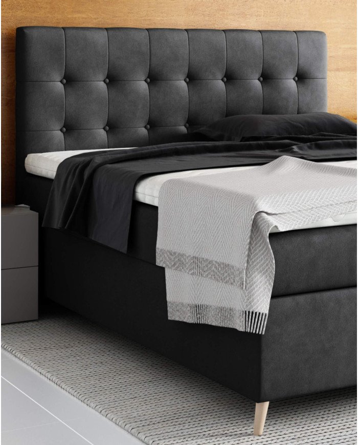 Avanti continental bed 140x200, upholstered, mattress, mattress cover, container - Image 5