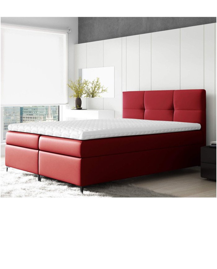 Bari continental bed 120x200, upholstered, mattress, mattress cover, container - Image 2
