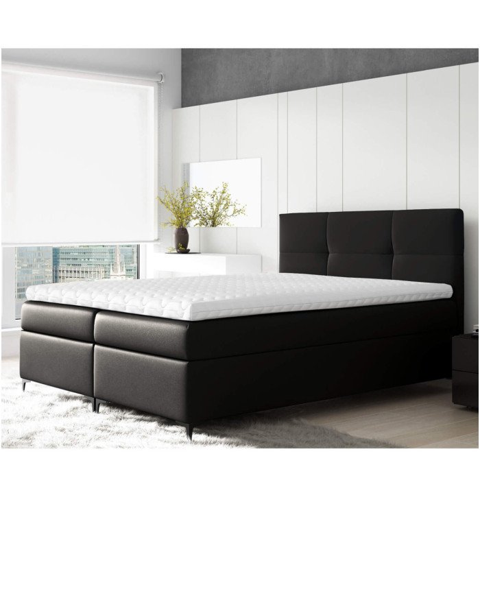 Bari continental bed 200x200, upholstered, mattress, mattress cover, container - Image 5