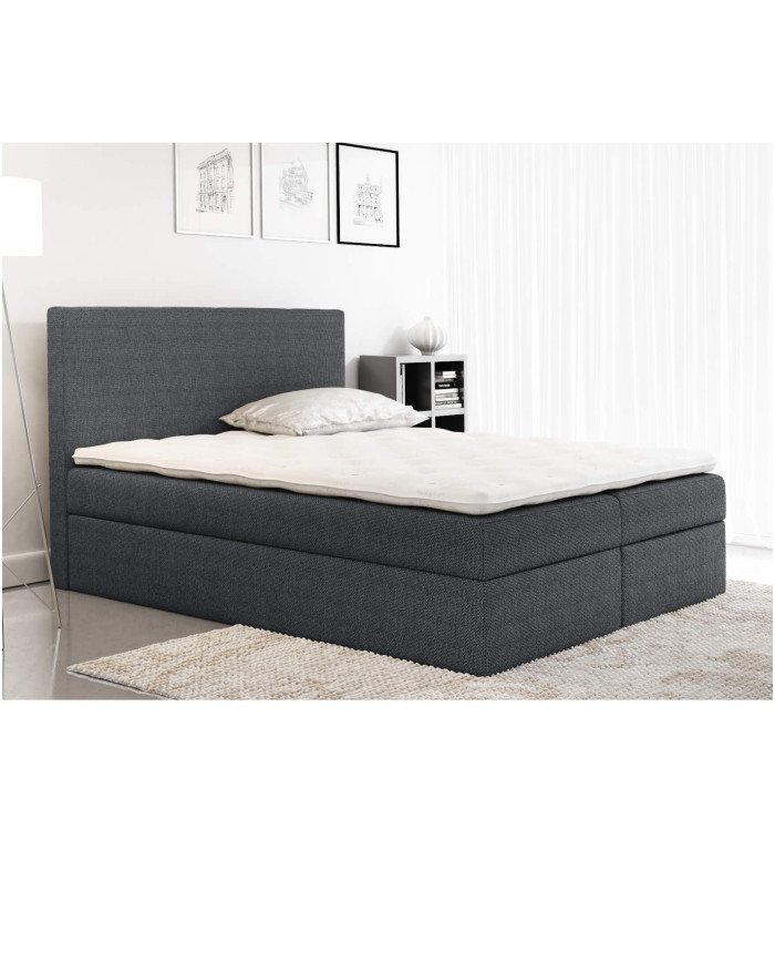 Simple continental bed 180x200, upholstered, mattress, mattress cover, container - Image 2