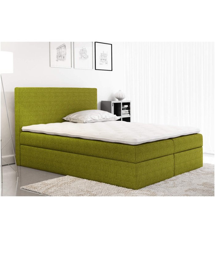 Simple continental bed 180x200, upholstered, mattress, mattress cover, container - Image 4