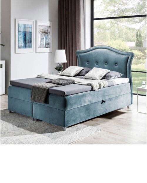 Bedran continental bed 120×200, upholstered, mattress, mattress cover, container