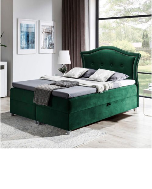 Bedran continental bed 200×200, upholstered, mattress, mattress cover, container