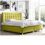 Bella continental bed 140x200, upholstered, mattress, mattress cover, container