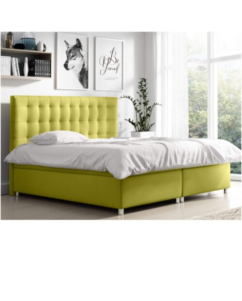 Bella continental bed 140×200, upholstered, mattress, mattress cover, container